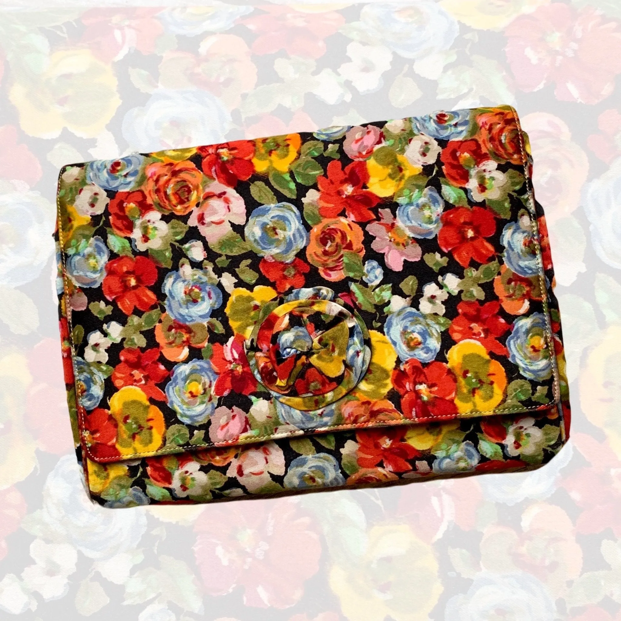 1950s Floral Clutch by Coblentz for Saks Fifth Avenue. Colorful Bag. Sustainable Vintage Fashion.