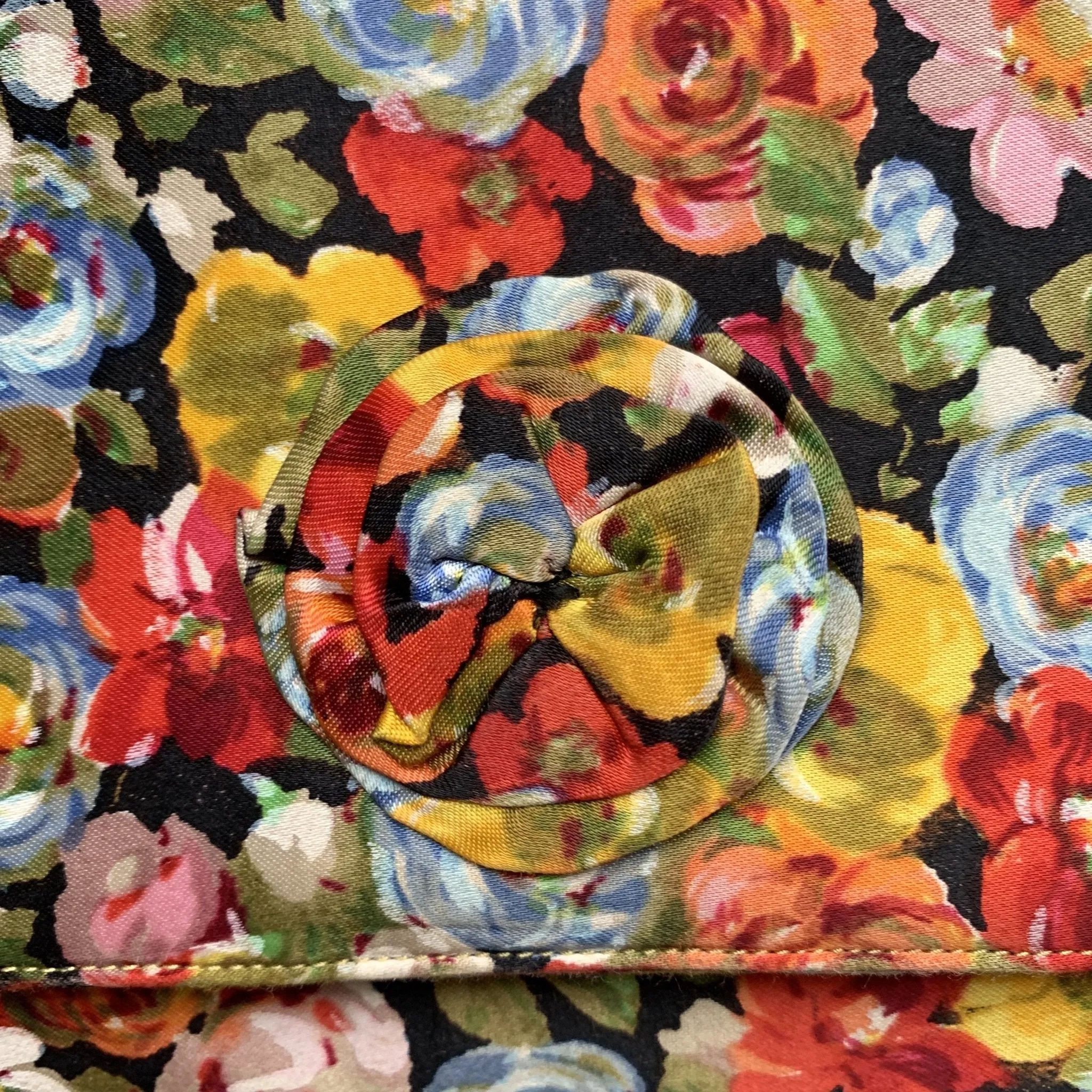 1950s Floral Clutch by Coblentz for Saks Fifth Avenue. Colorful Bag. Sustainable Vintage Fashion.