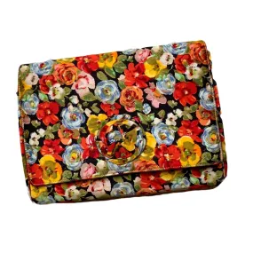 1950s Floral Clutch by Coblentz for Saks Fifth Avenue. Colorful Bag. Sustainable Vintage Fashion.