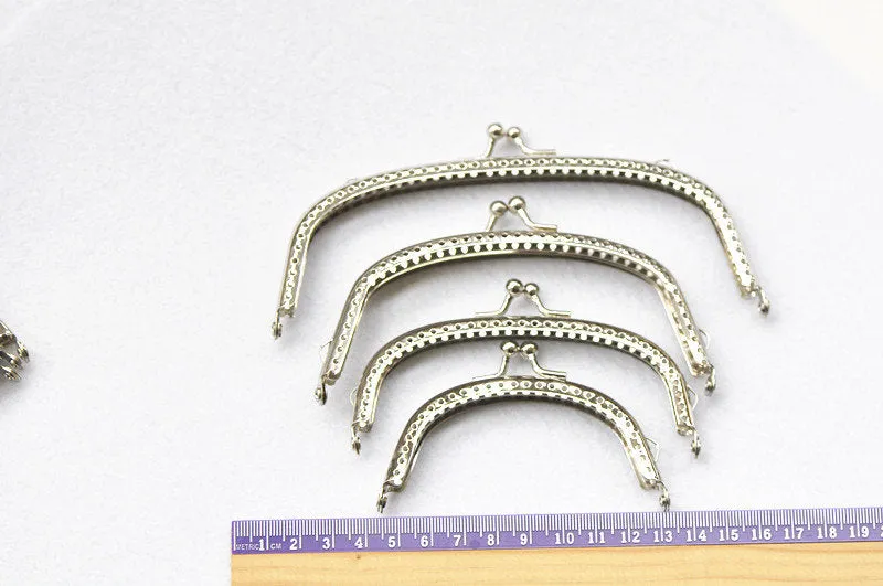 8.5/10.5/12.5/15.5cm (3"to 6") Retro Silver Purse Frame Sewing Purse Frame
