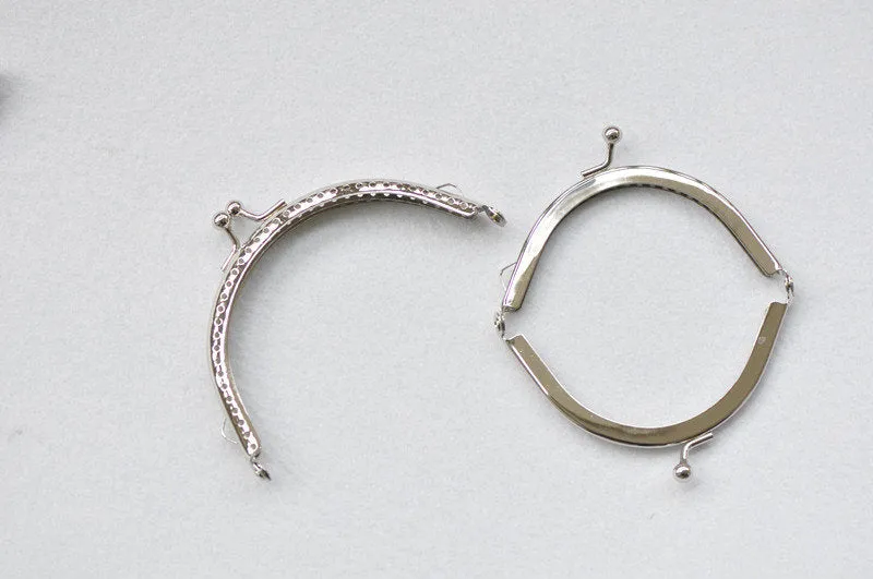 8.5/10.5/12.5/15.5cm (3"to 6") Retro Silver Purse Frame Sewing Purse Frame
