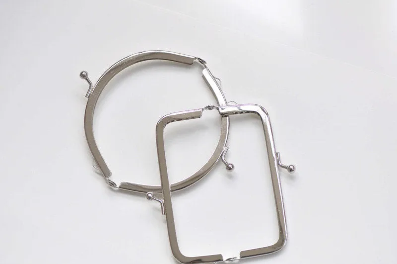 8.5/10.5/12.5/15.5cm (3"to 6") Retro Silver Purse Frame Sewing Purse Frame