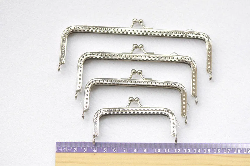 8.5/10.5/12.5/15.5cm (3"to 6") Retro Silver Purse Frame Sewing Purse Frame