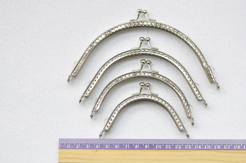 8.5/10.5/12.5/15.5cm (3"to 6") Retro Silver Purse Frame Sewing Purse Frame