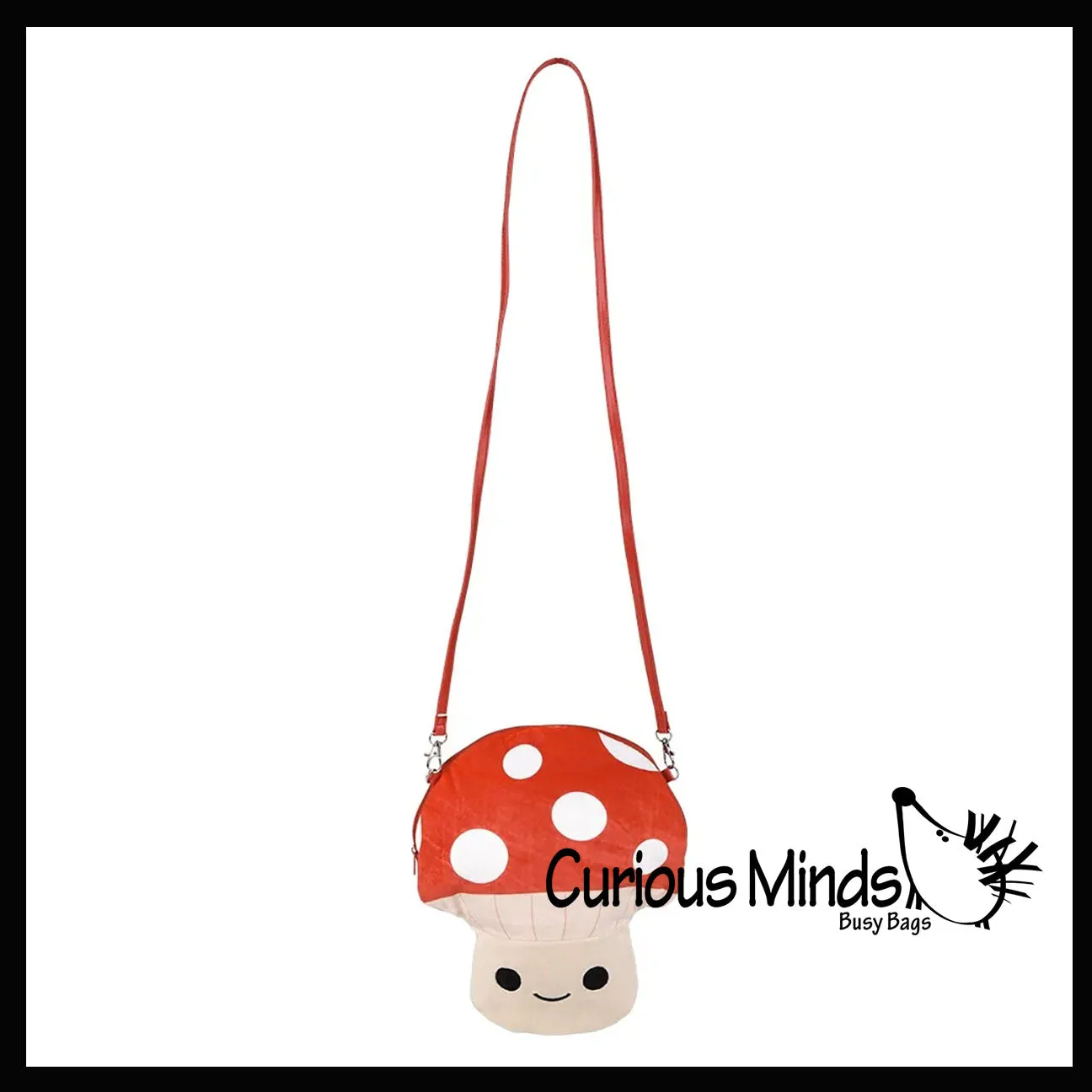 Mushroom Purse Crossover Bag Zipper Cute Soft Zipper