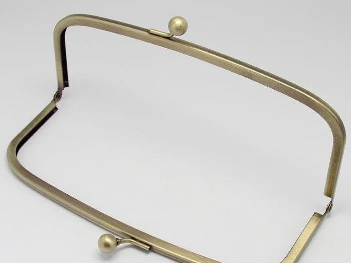 Retro Bronze Handle Purse Frame 20cm x 8cm ( 7.8 x 3 inch)